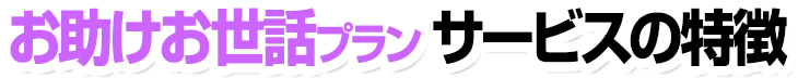 お助けお世話プラン サービスの特徴