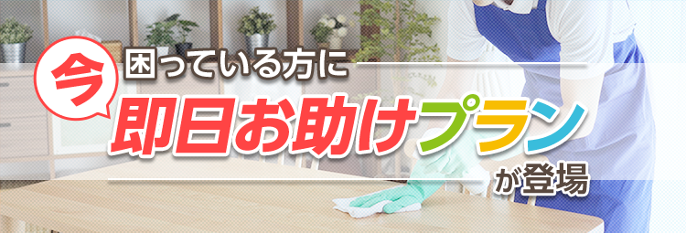 今困っている方に即日お助けプラン