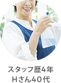 スタッフ歴4年Hさん40代